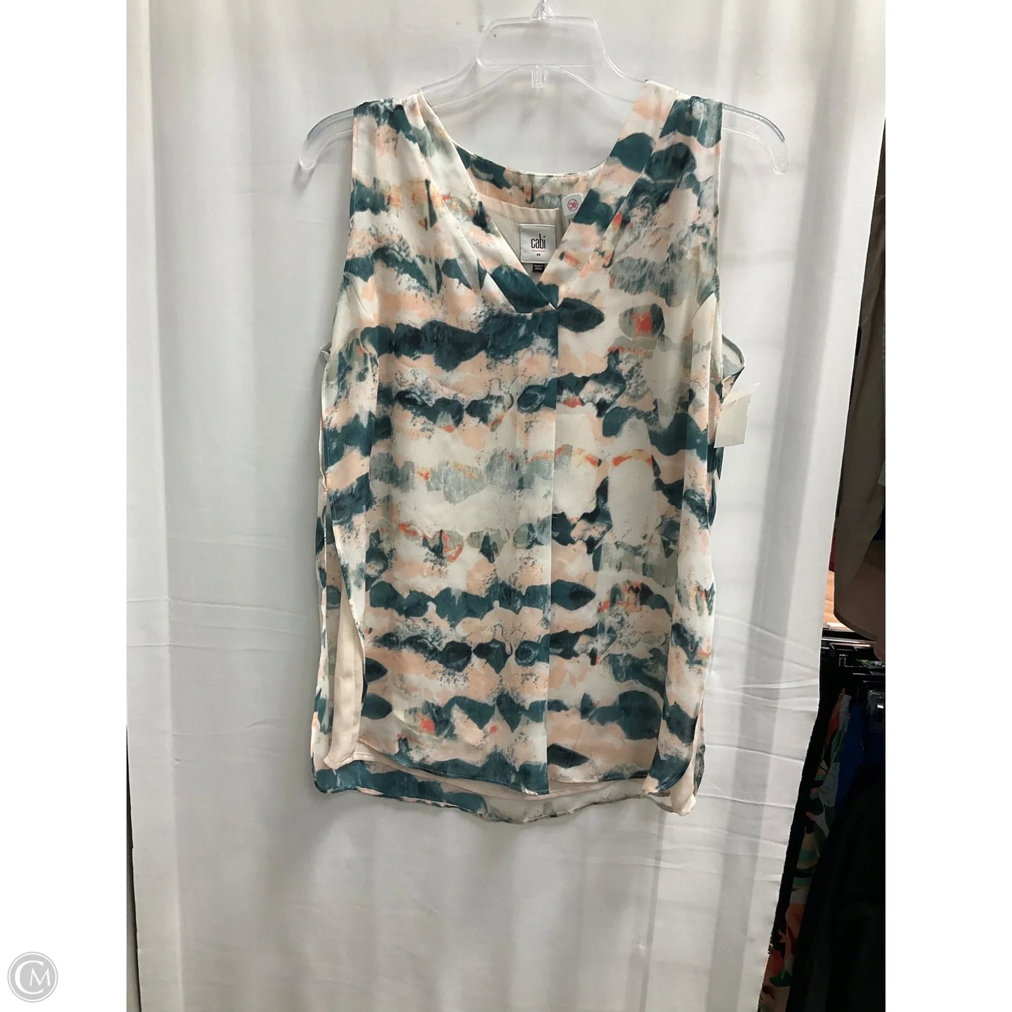 Blouse Sleeveless By Cabi In Multi-colored, Size: Xs