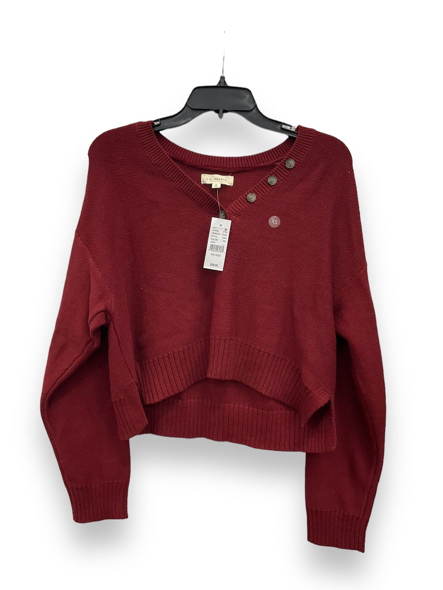 Red Sweater La Hearts, Size Xs