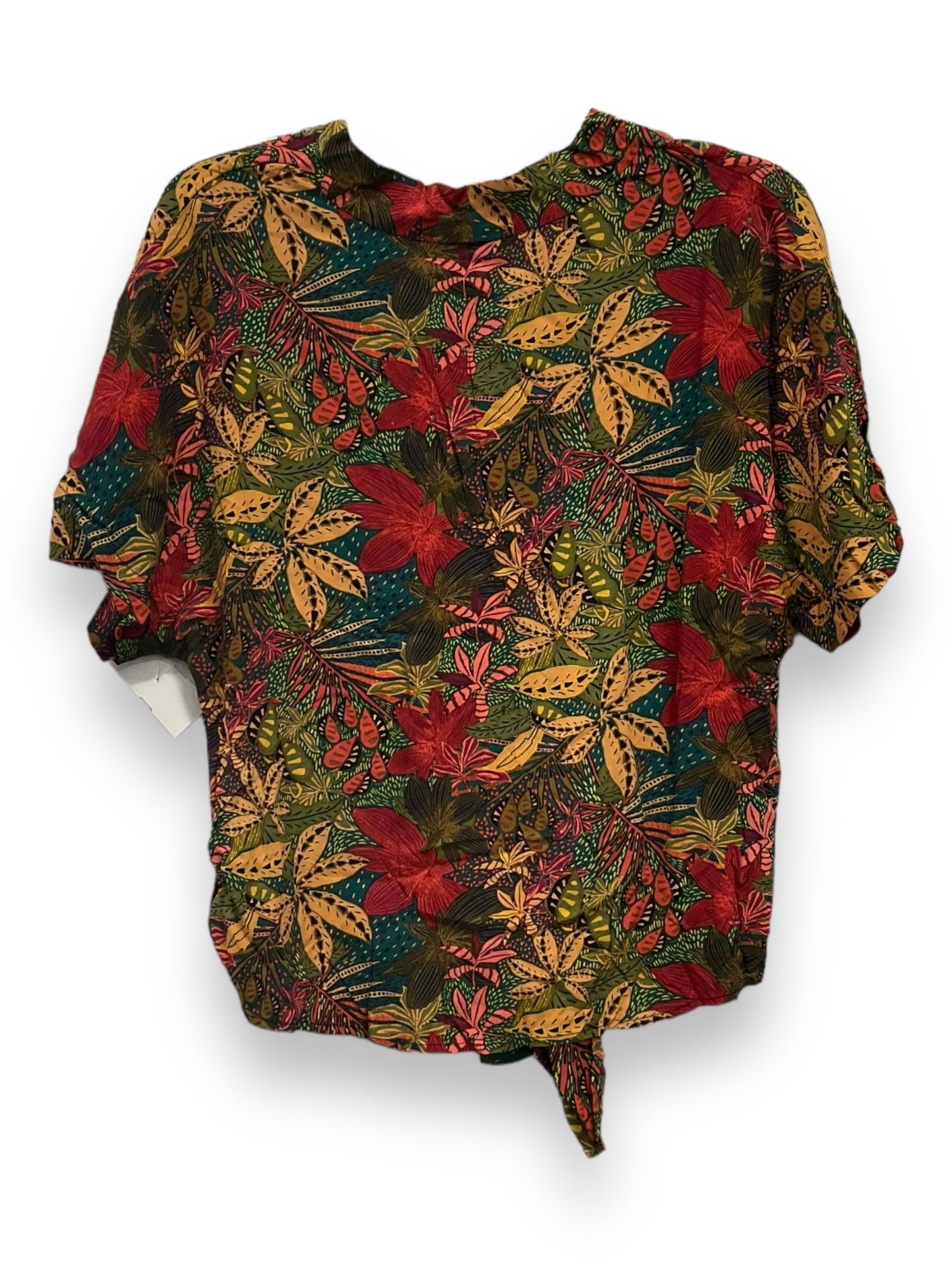Floral Print Top Short Sleeve Evereve, Size Xs