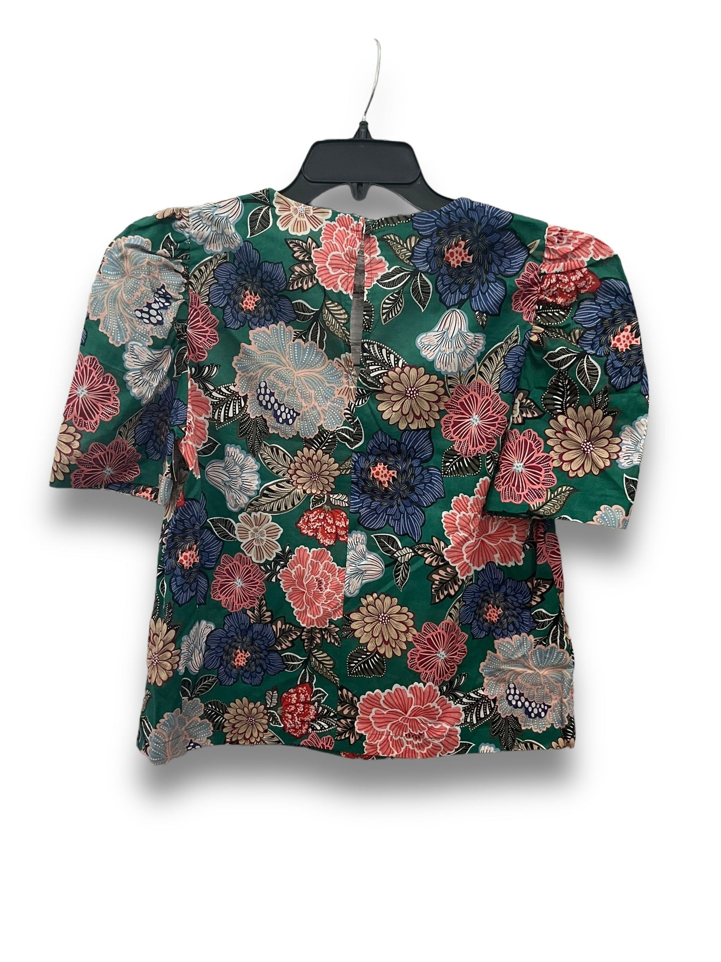 Floral Print Top Short Sleeve Evereve, Size Xs