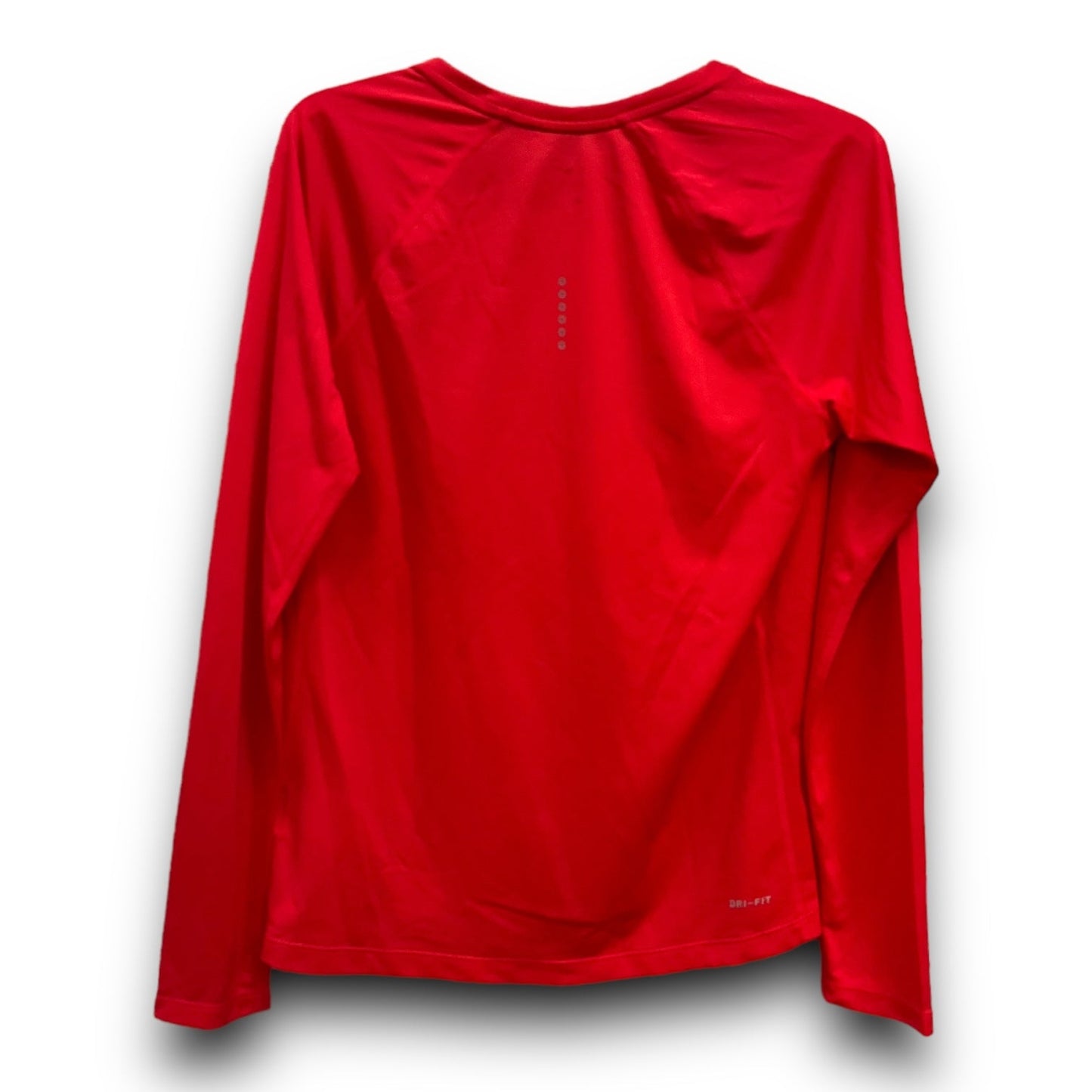 Red Athletic Top Long Sleeve Crewneck Nike Apparel, Size L