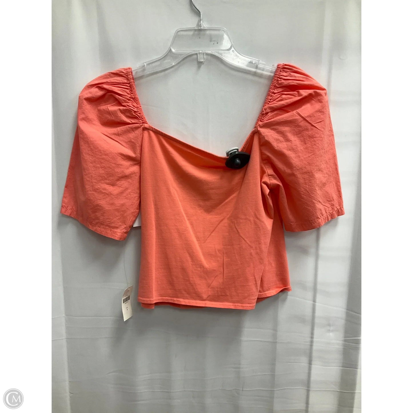 Top Short Sleeve By Anthropologie In Peach, Size: S