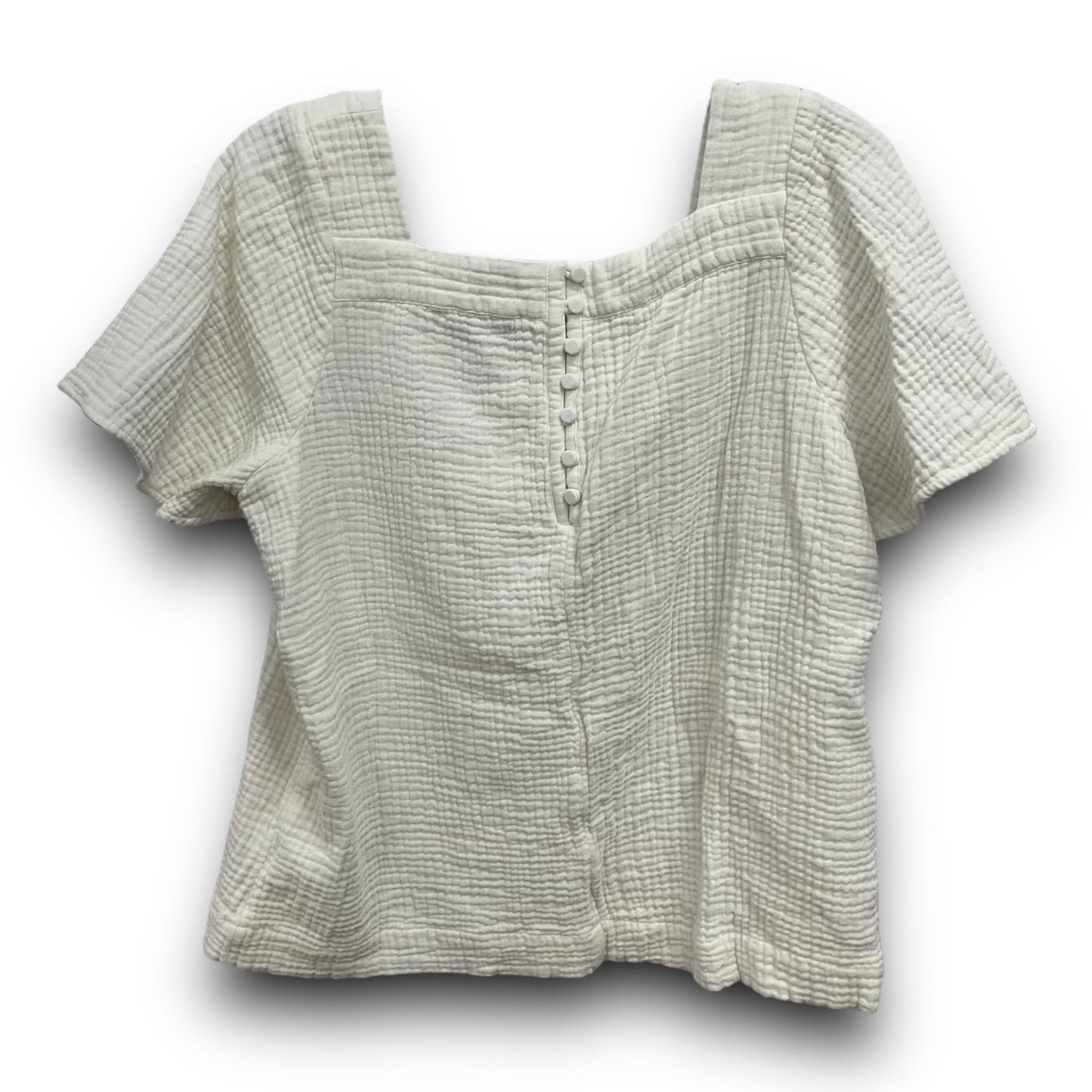 Top Short Sleeve By Madewell In White, Size: M