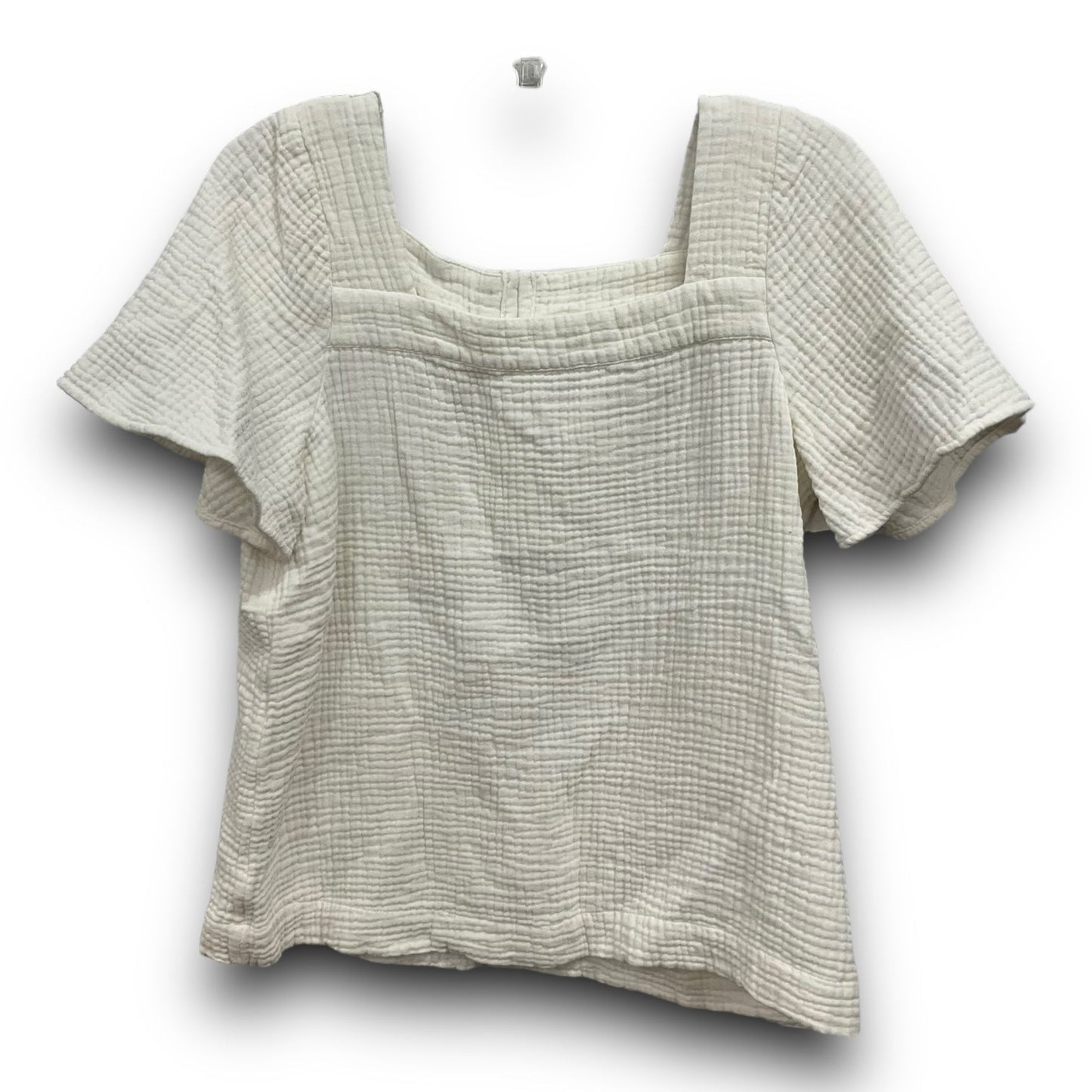 Top Short Sleeve By Madewell In White, Size: M