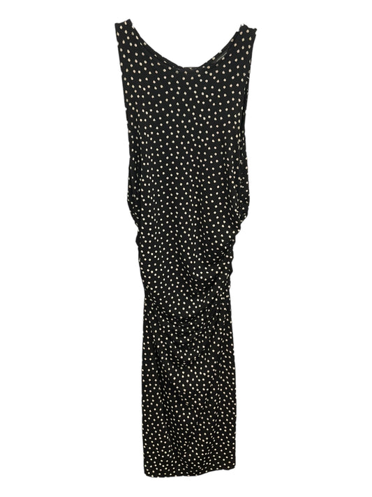 Dress Casual Midi By Ann Taylor In Polkadot Pattern, Size: Xs