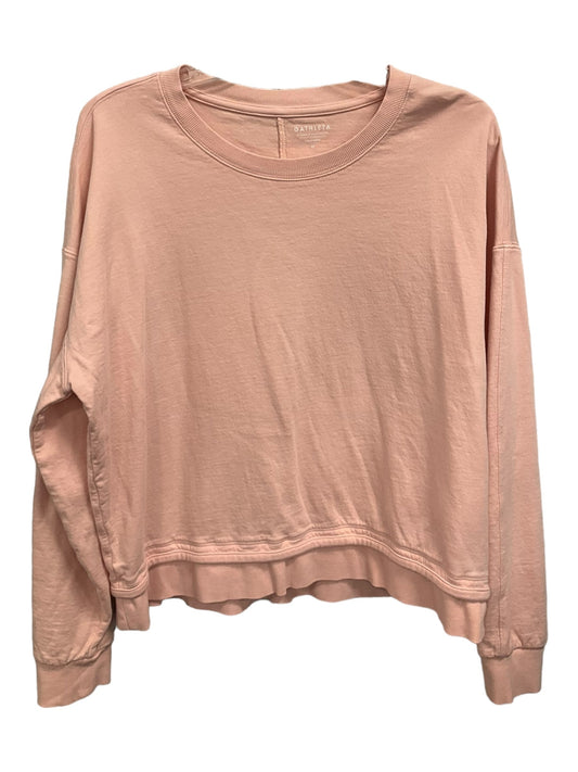 Athletic Top Long Sleeve Crewneck By Athleta In Pink, Size: M