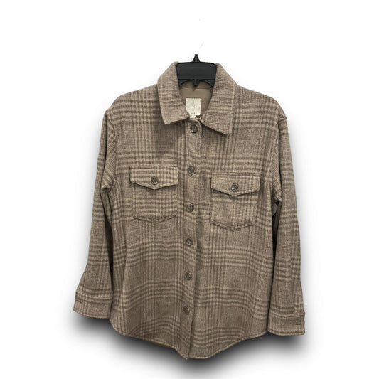 Jacket Shirt By Joie In Tan, Size: S