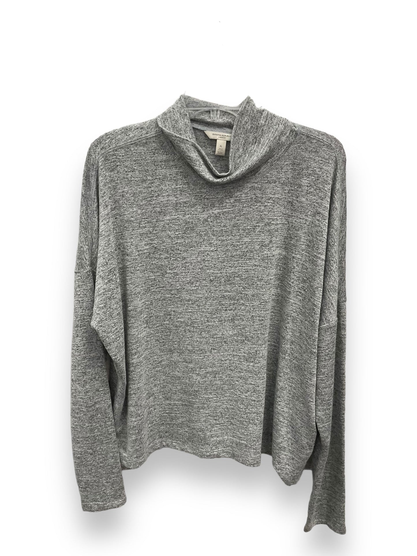 Top Long Sleeve Basic By Banana Republic In Grey, Size: Xl