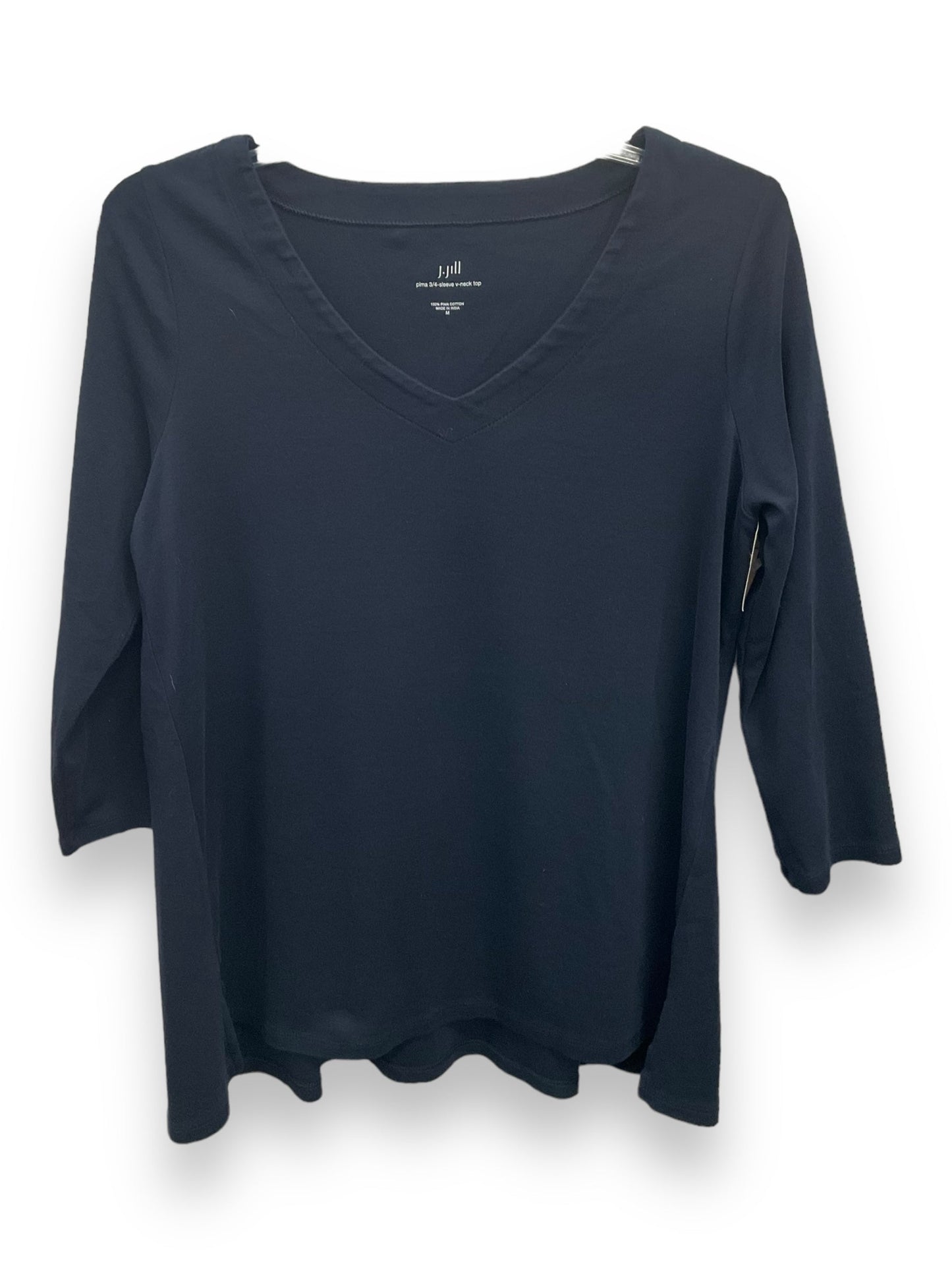 Top 3/4 Sleeve By J. Jill In Navy, Size: M