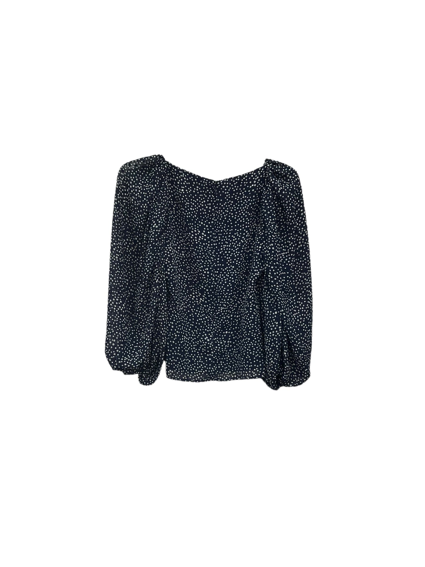 Top Long Sleeve By Express In Polkadot Pattern, Size: Xs