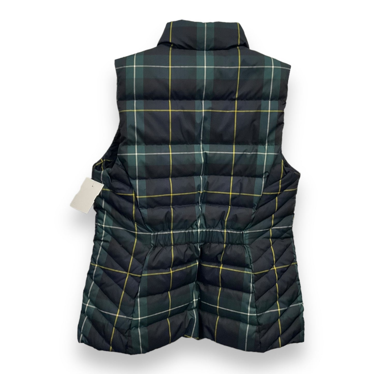 Vest Puffer & Quilted By Talbots In Plaid Pattern, Size: Petite