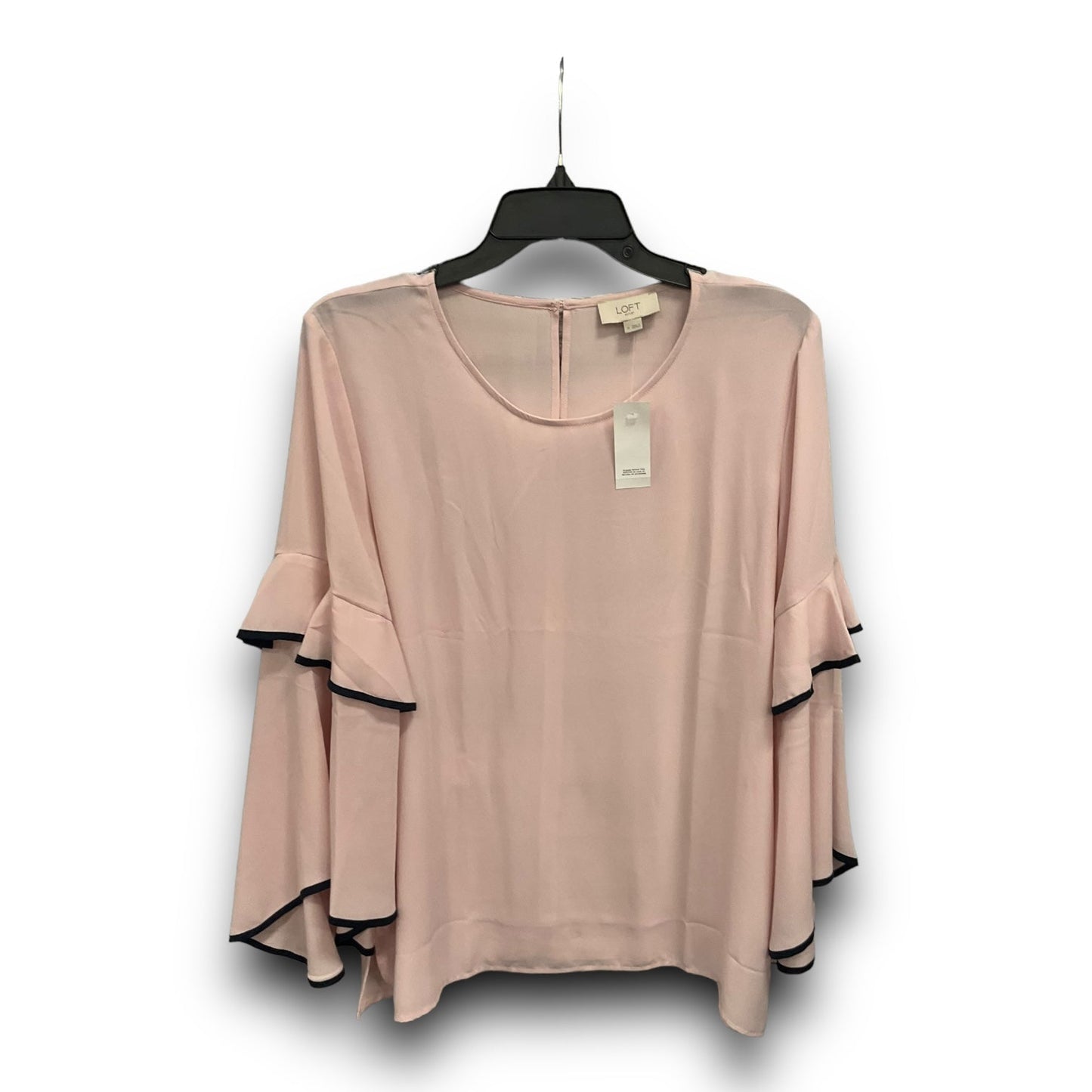 Blouse Long Sleeve By Loft In Pink, Size: M