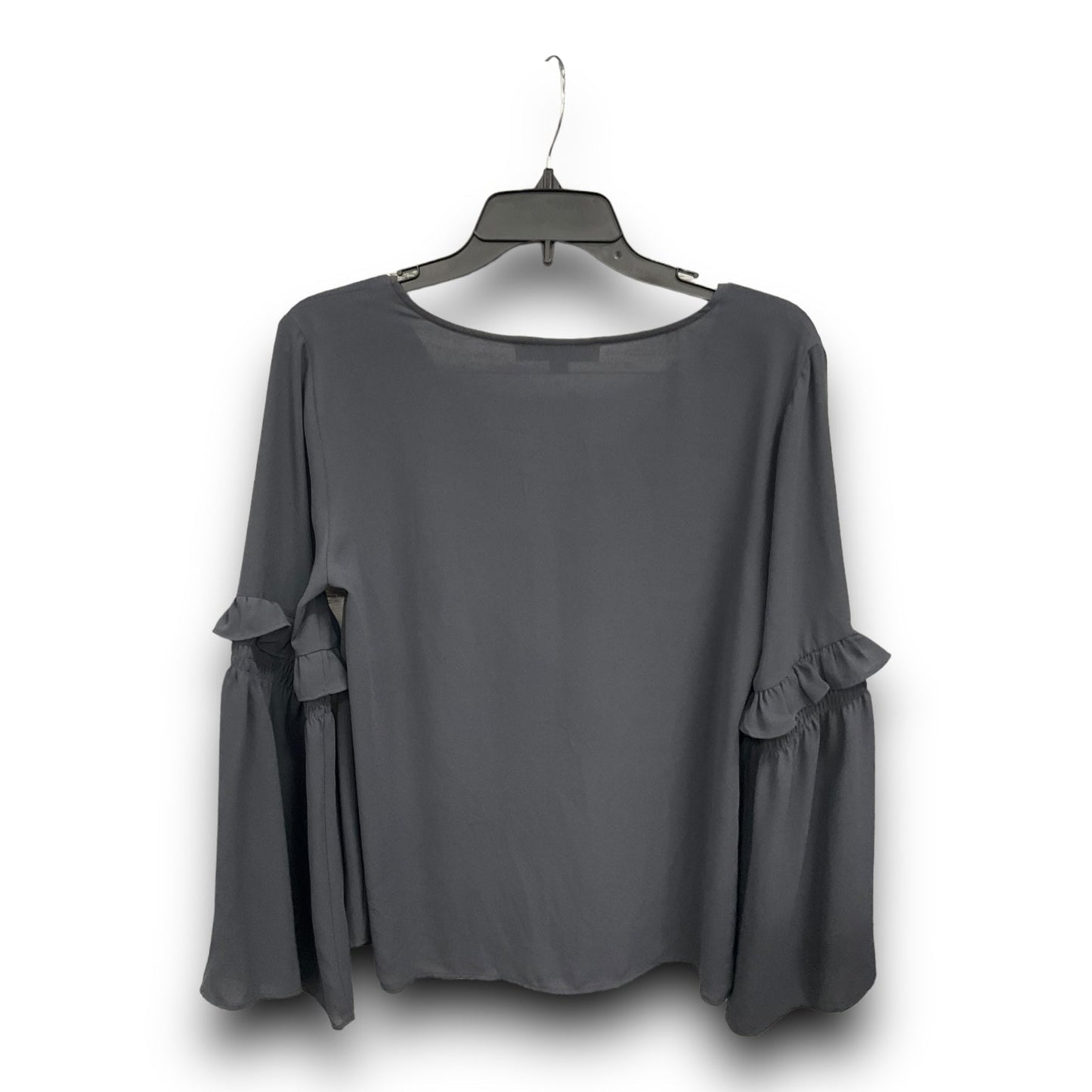 Blouse Long Sleeve By Loft In Grey, Size: M