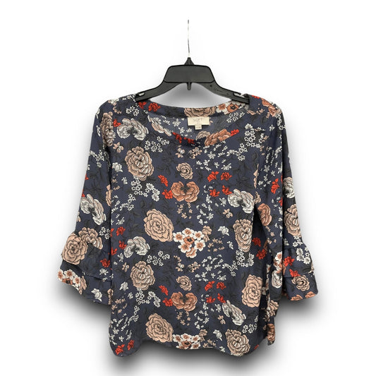 Blouse Long Sleeve By Loft In Floral Print, Size: M