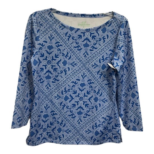 Top 3/4 Sleeve By Vineyard Vines In Blue, Size: S