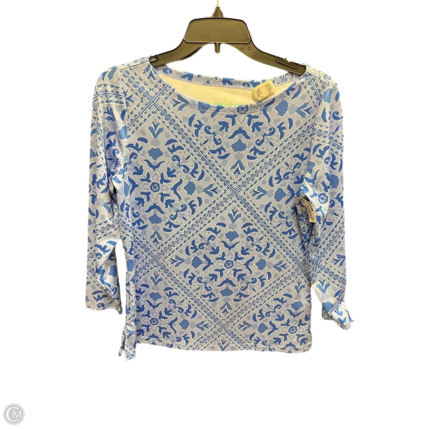 Top 3/4 Sleeve By Vineyard Vines In Blue, Size: S