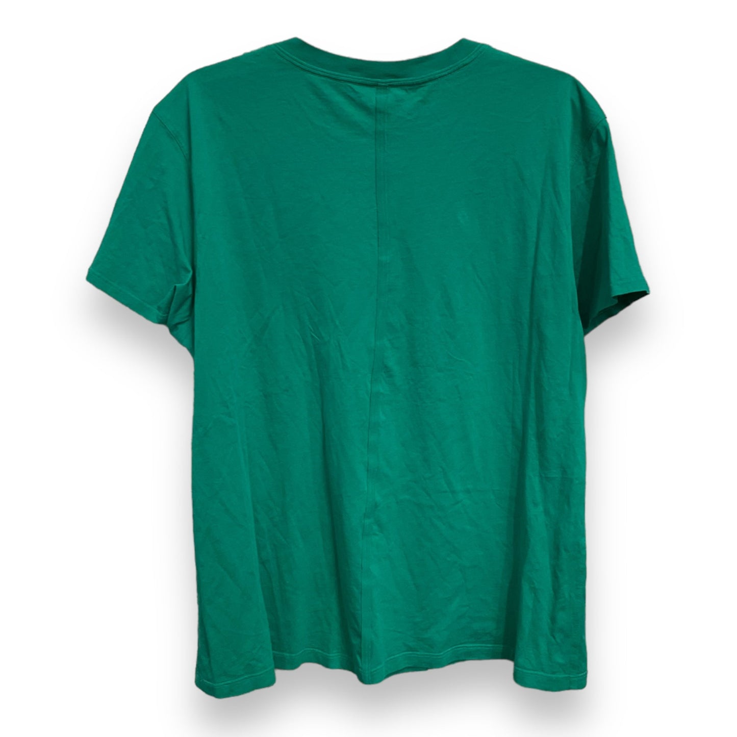 Athletic Top Short Sleeve By Lululemon In Green, Size: 12