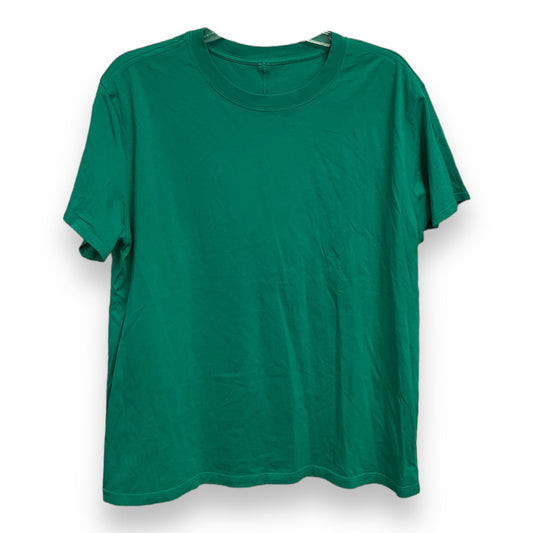 Athletic Top Short Sleeve By Lululemon In Green, Size: 12