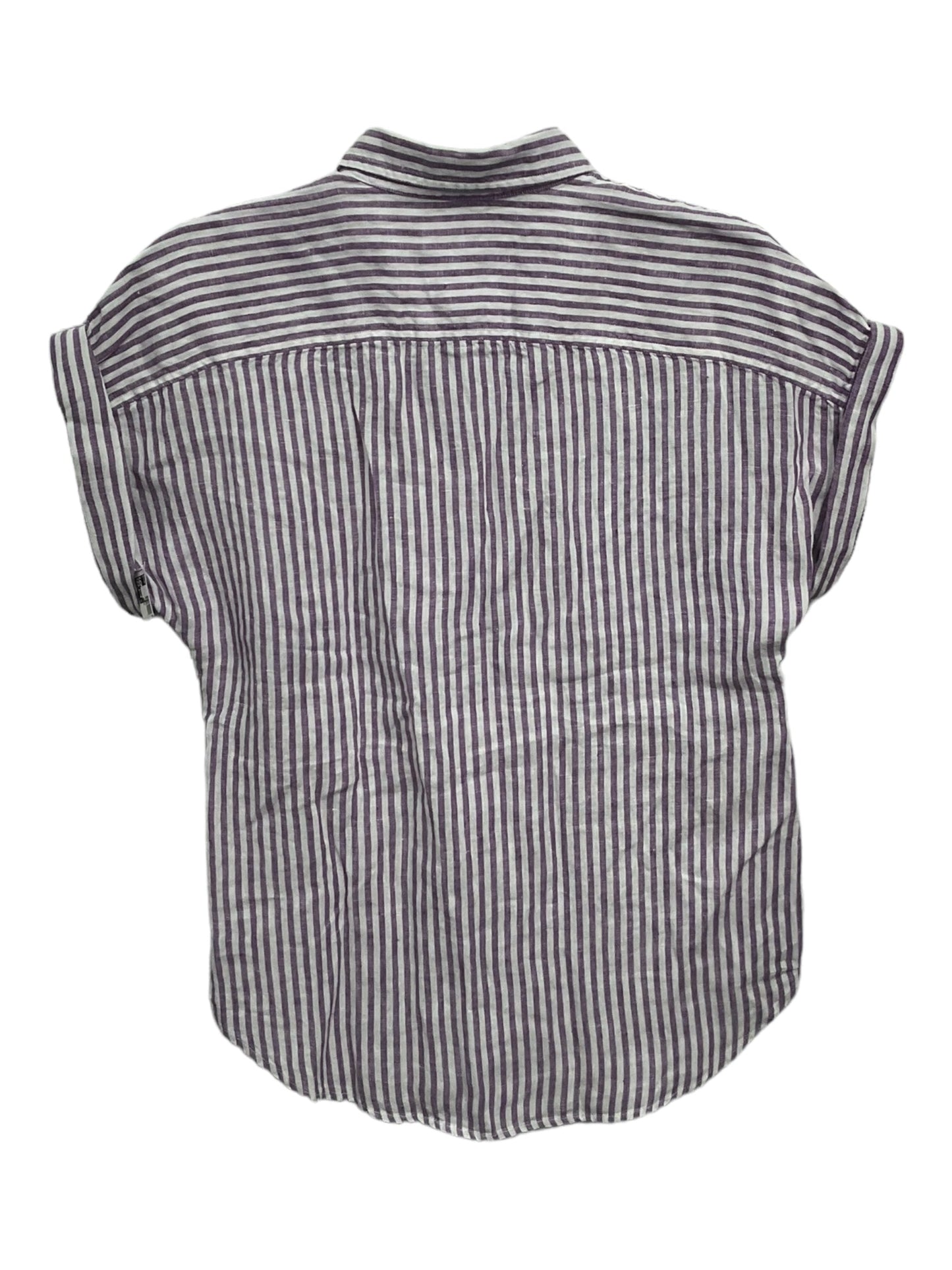 Top Short Sleeve By Lauren By Ralph Lauren In Striped Pattern, Size: S