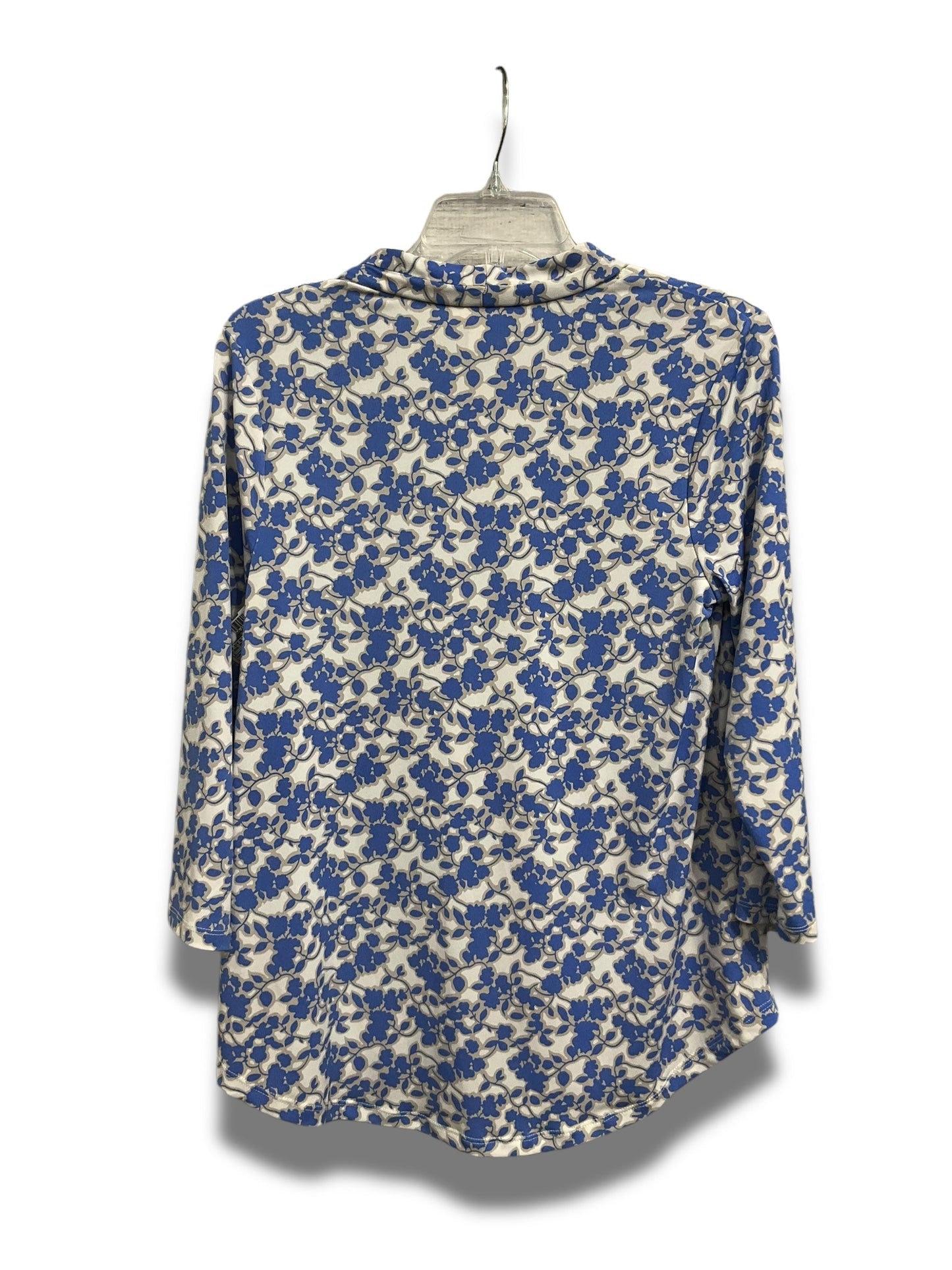 Top 3/4 Sleeve By Charter Club In Floral Print, Size: S