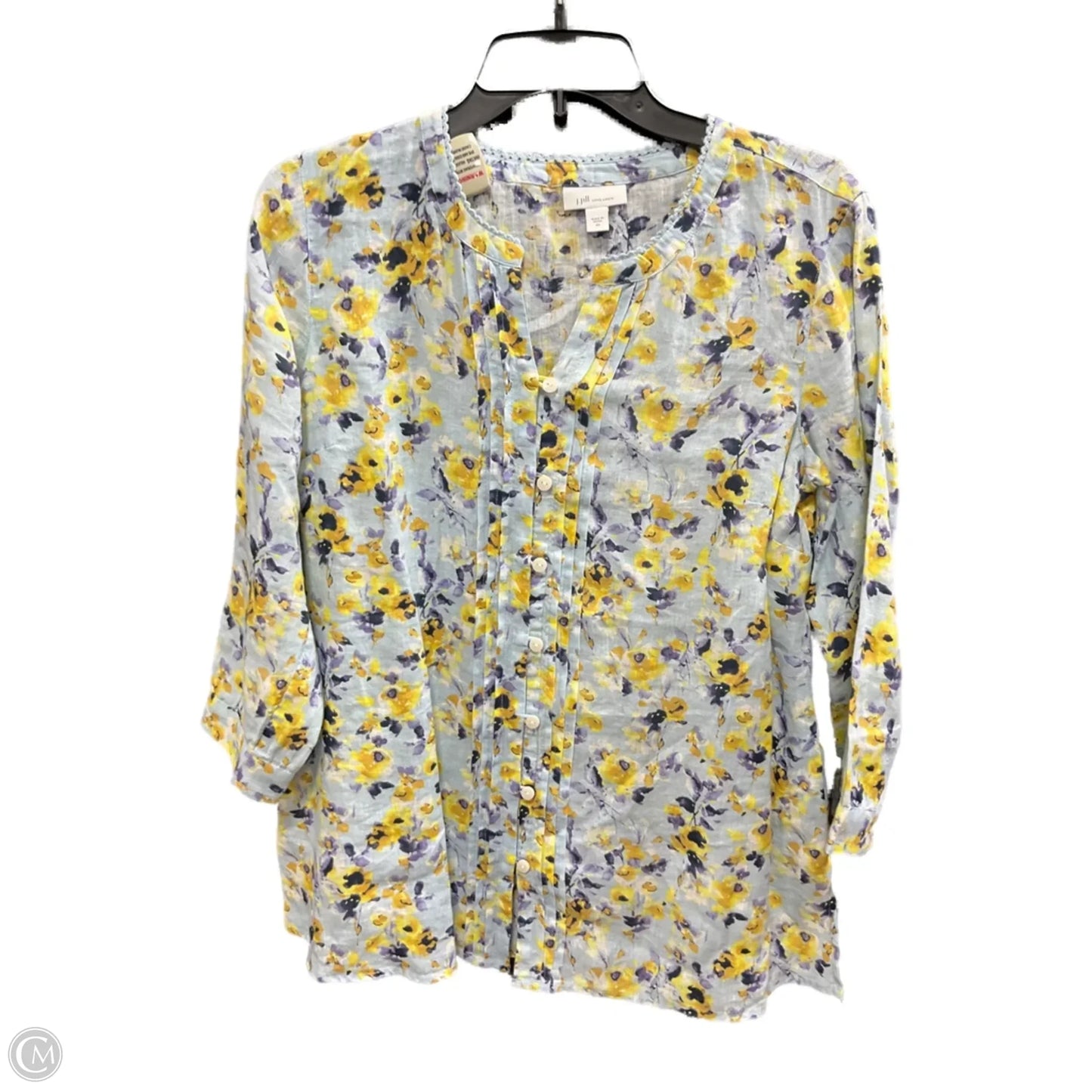 Top Long Sleeve By J. Jill In Floral Print, Size: Xs