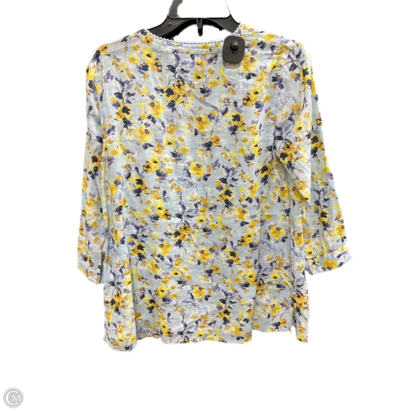 Top Long Sleeve By J. Jill In Floral Print, Size: Xs