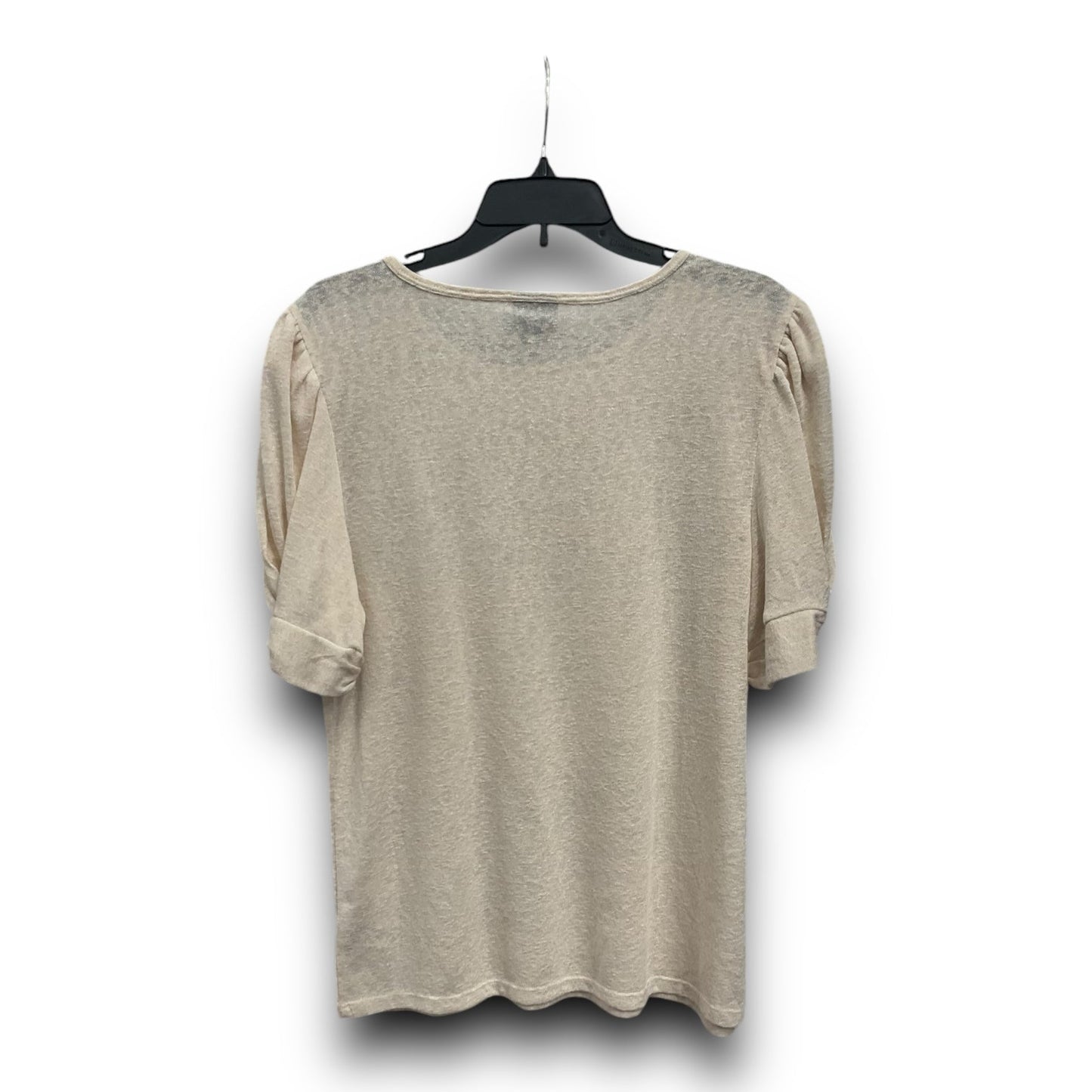 Top Short Sleeve By Bobeau In Cream, Size: L