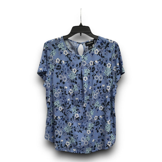 Top Short Sleeve By Liz Claiborne In Floral Print, Size: Xl