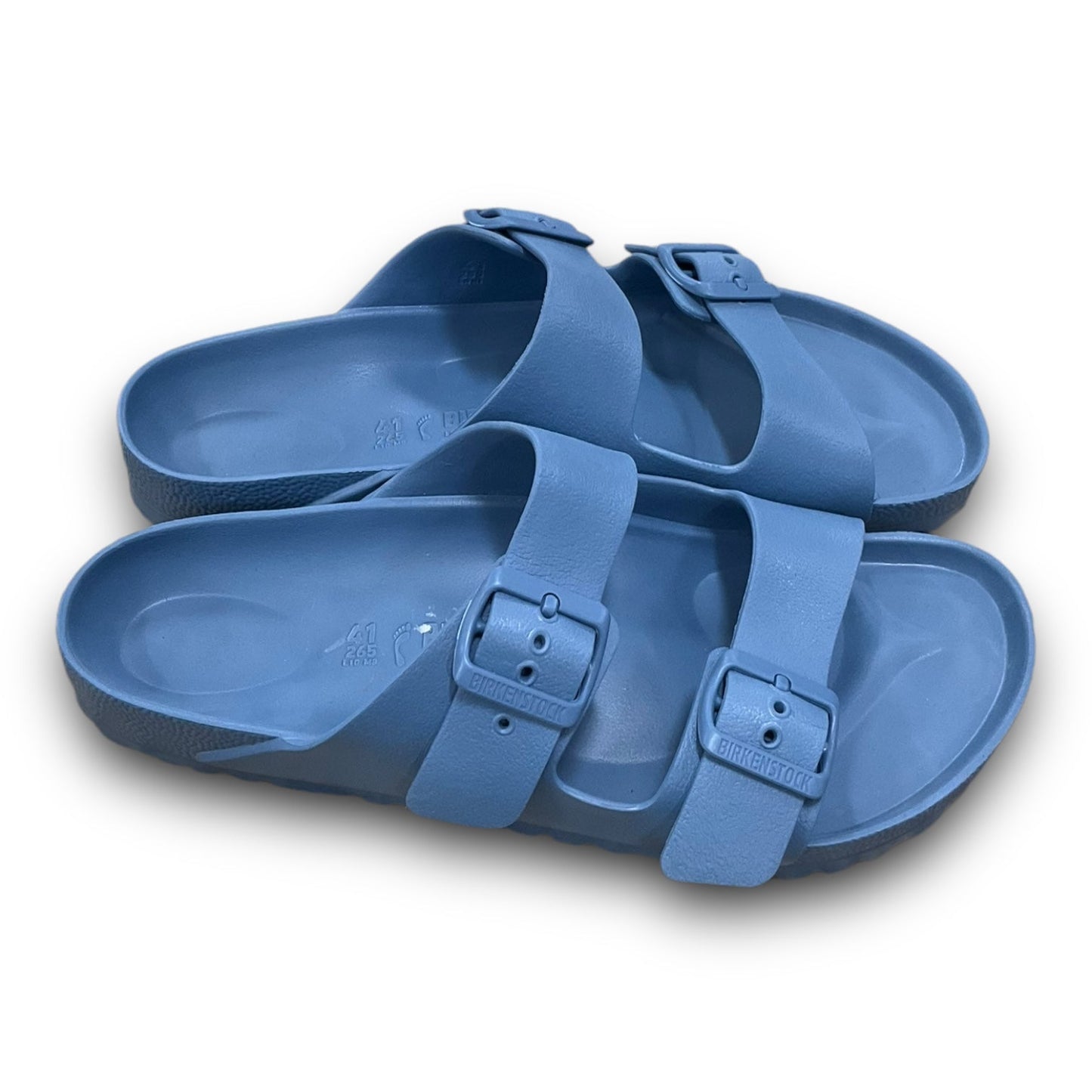 Sandals Flats By Birkenstock In Blue, Size: 10