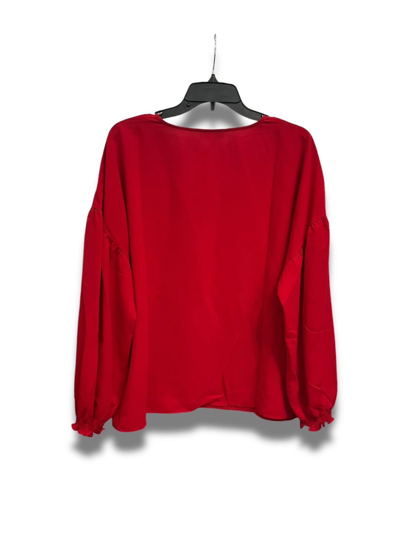 Blouse Long Sleeve By Alfani In Red, Size: 1x