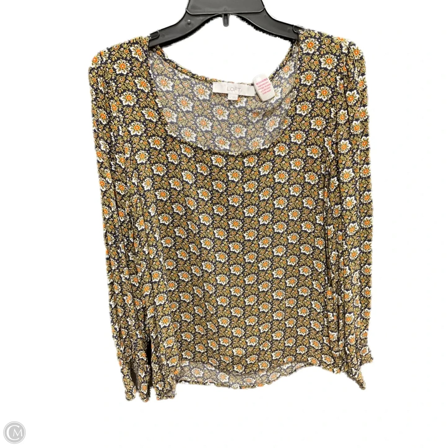 Top Long Sleeve By Loft In Floral Print, Size: M