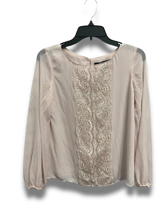 Blouse Long Sleeve By White House Black Market In Pink, Size: Xs