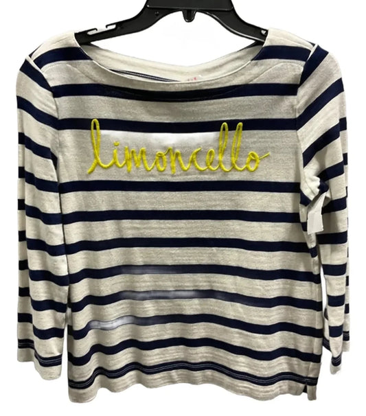 Top Long Sleeve By Loft In Striped Pattern, Size: S