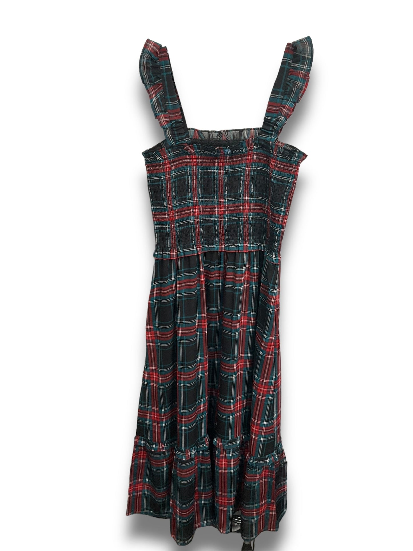 Dress Casual Midi By Draper James In Plaid Pattern, Size: M