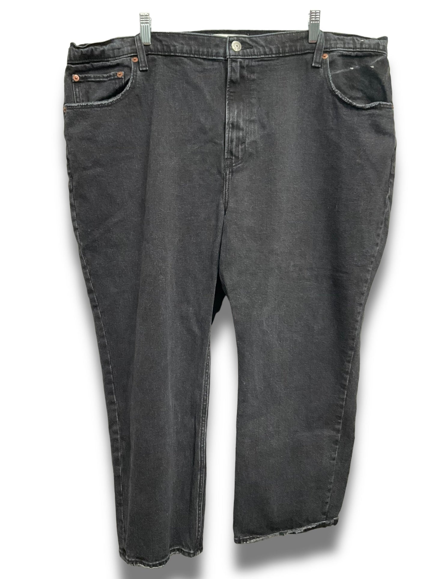 Jeans Straight By Abercrombie And Fitch In Black Denim, Size: 20