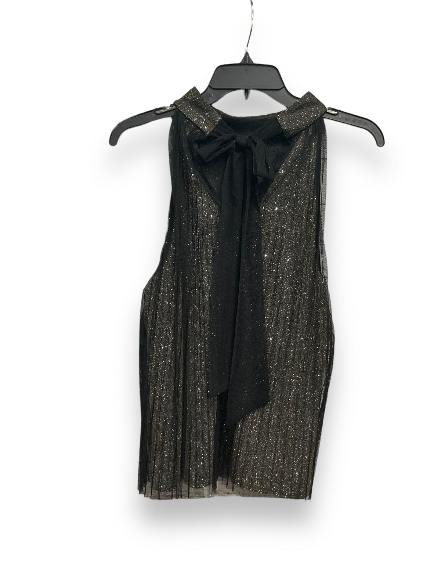 Top Sleeveless By Express In Black & Gold, Size: L