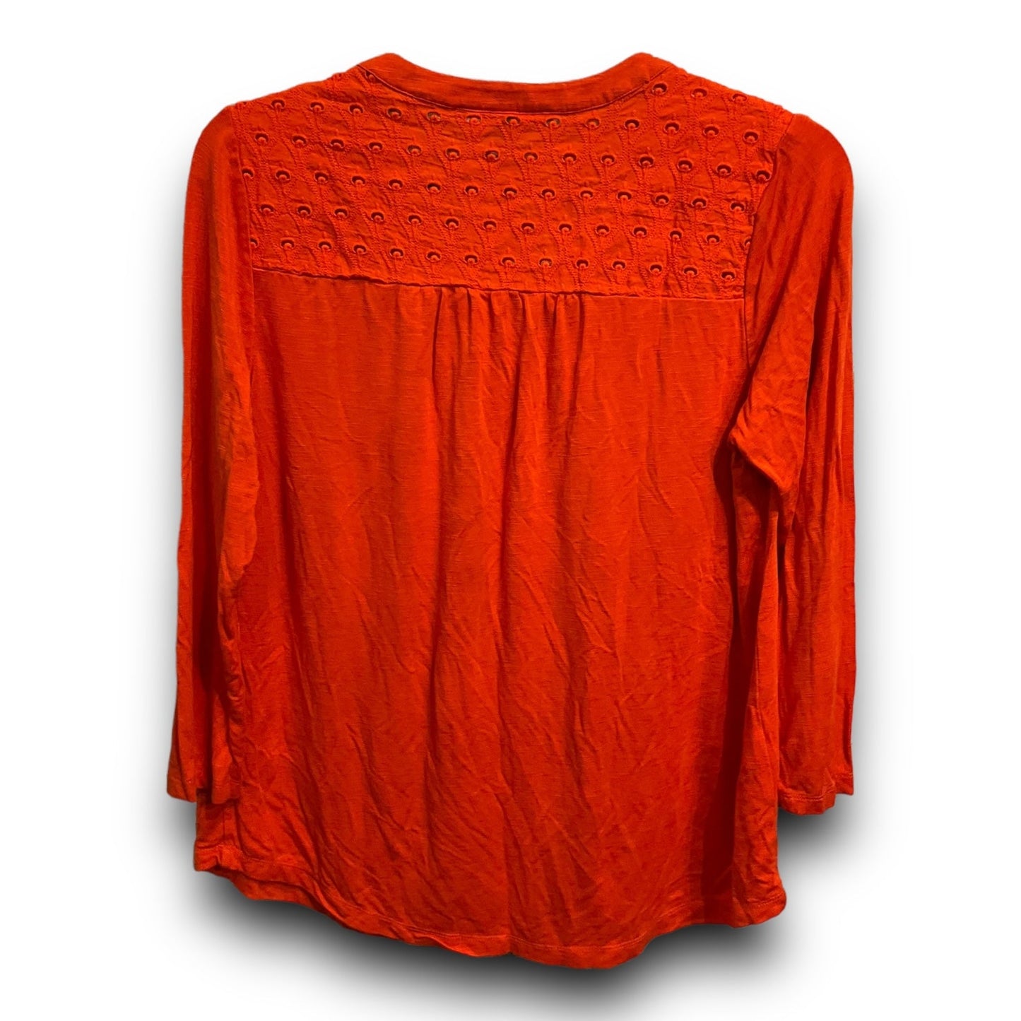 Top 3/4 Sleeve By Daniel Rainn In Orange, Size: S