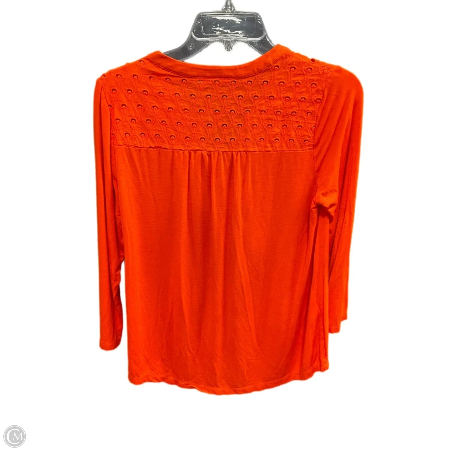 Top 3/4 Sleeve By Daniel Rainn In Orange, Size: S