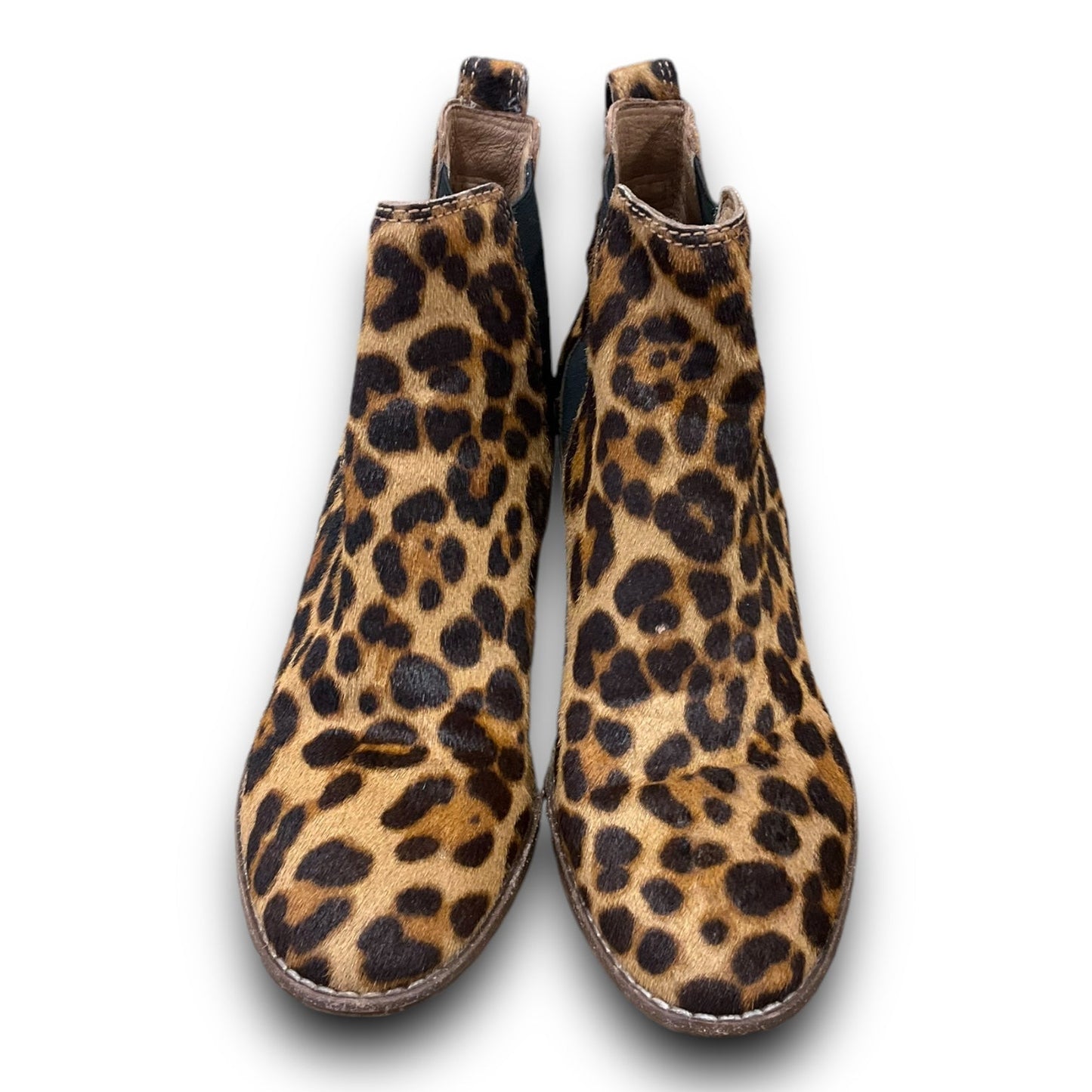 Boots Ankle Heels By Madewell In Animal Print, Size: 6.5