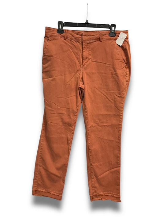 Jeans Straight By Loft In Orange Denim, Size: 10