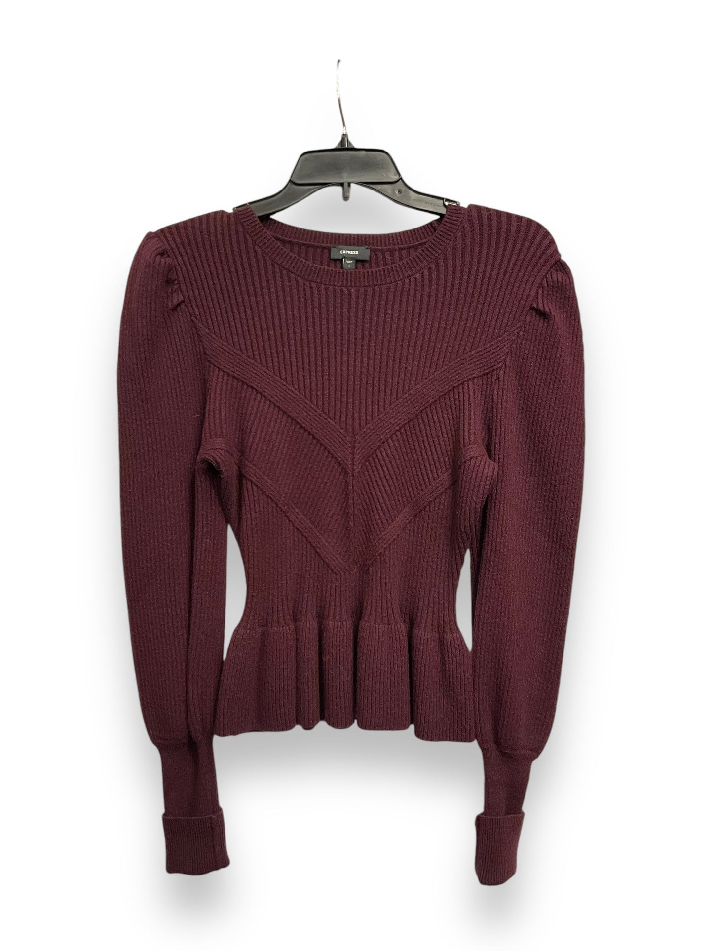 Top Long Sleeve By Express In Purple, Size: S