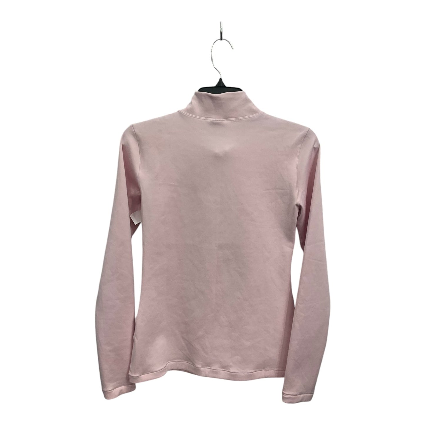 Athletic Top Long Sleeve Collar By Nike Apparel In Pink, Size: S