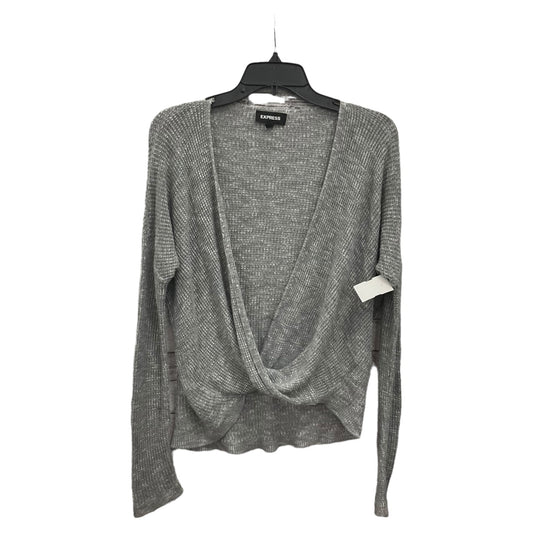 Grey Top Long Sleeve Express, Size Xs