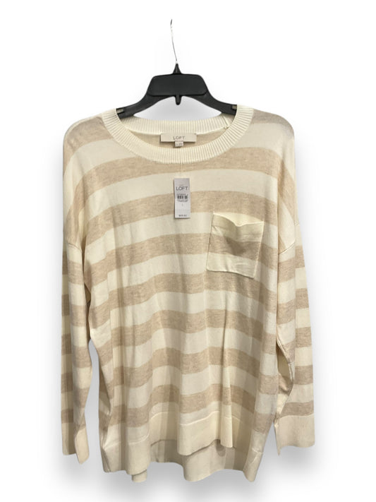 Top Long Sleeve By Loft In Striped Pattern, Size: L