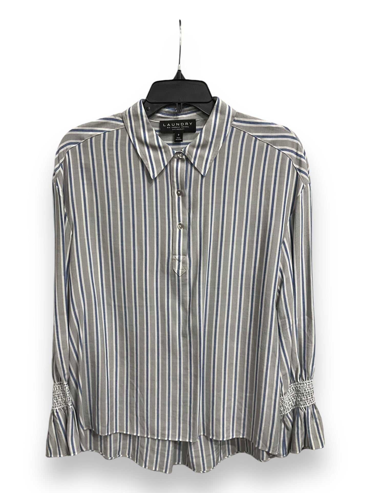 Top Long Sleeve By Laundry In Striped Pattern, Size: Xs