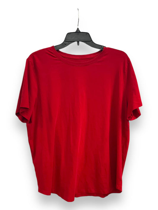 Athletic Top Short Sleeve By Lululemon In Red, Size: Xl