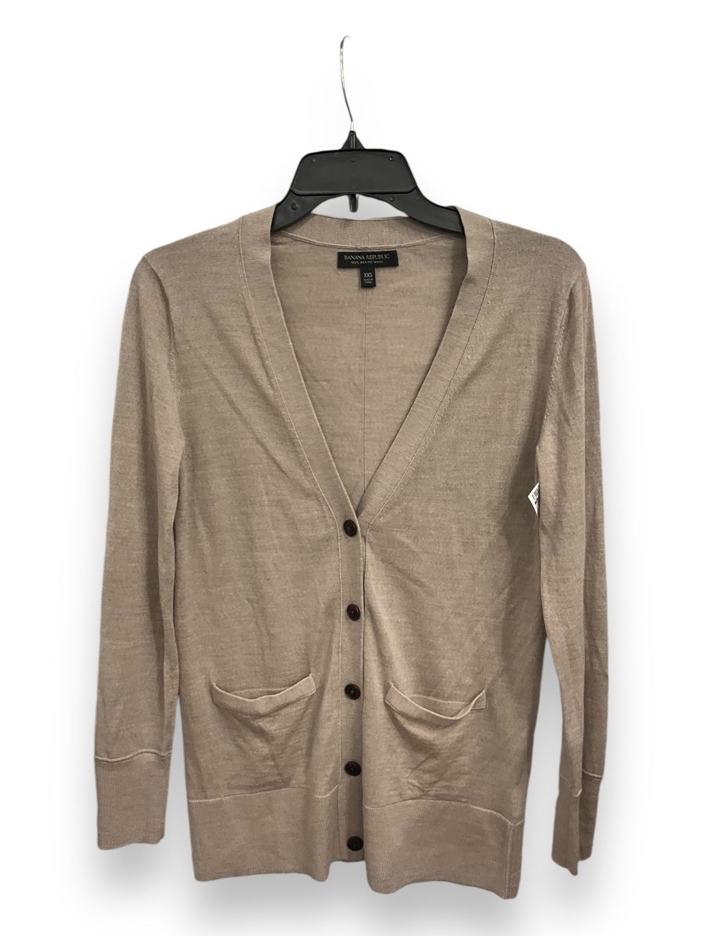 Cardigan By Banana Republic In Tan, Size: Xxs