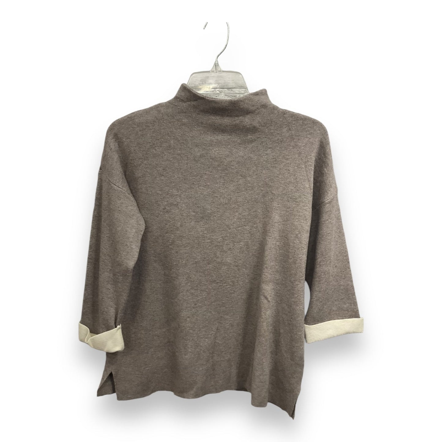 Sweater By Tahari By Arthur Levine In Tan, Size: L