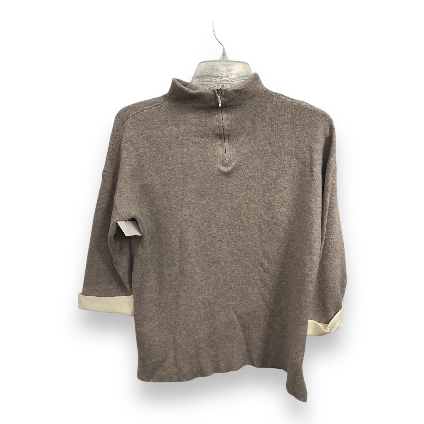 Sweater By Tahari By Arthur Levine In Tan, Size: L