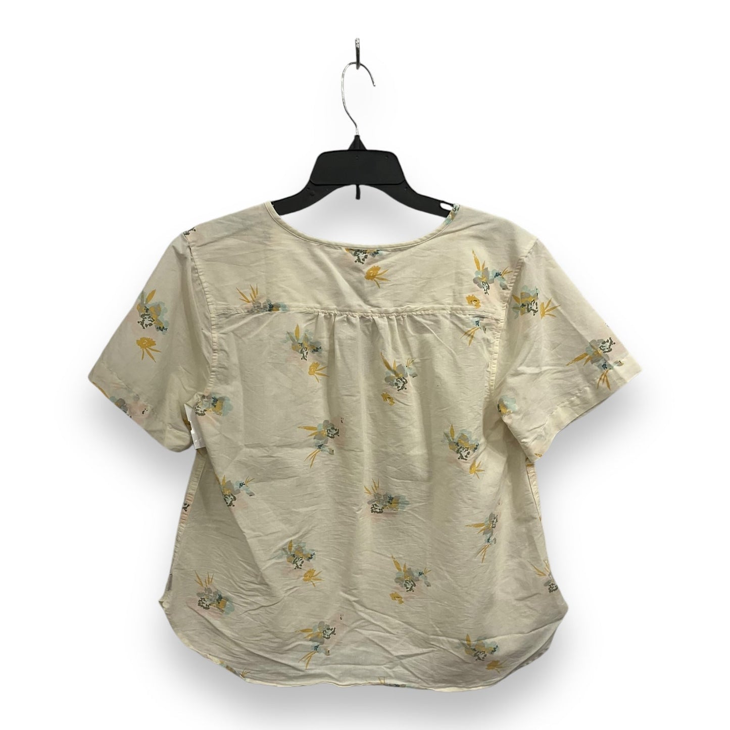 Top Short Sleeve By Eddie Bauer In Floral Print, Size: L